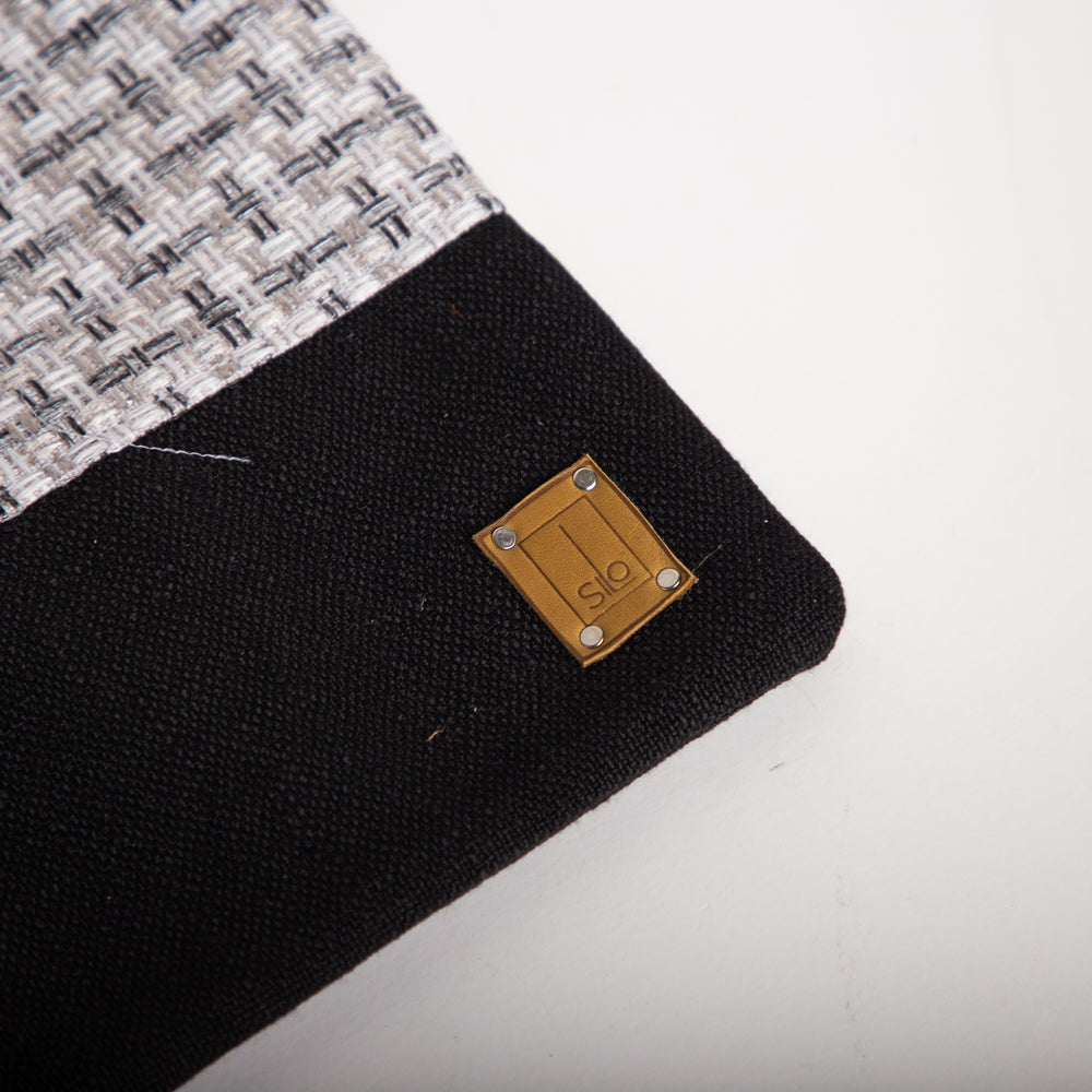 Silo-Clutch bag "Black&Beige"