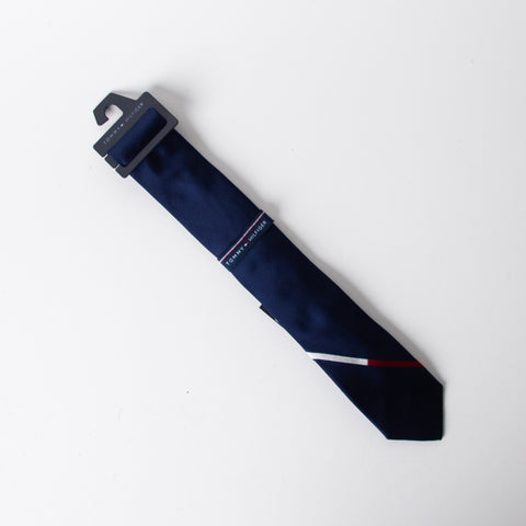Tommy Hilfiger-Navy Blue Mens Silk Tie