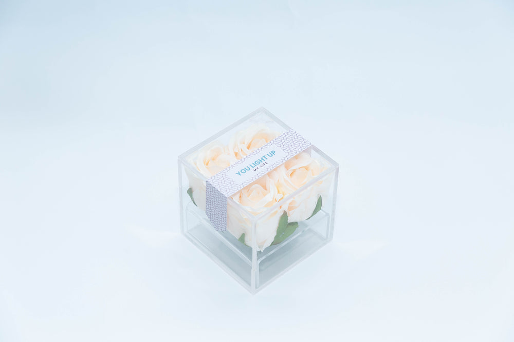 White Flower Cube
