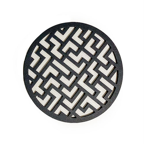 Mosha-Maze Condy Metal Coaster Black