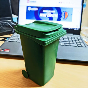 OddBits-Trash Bin with Lid Pen Holder "Green"