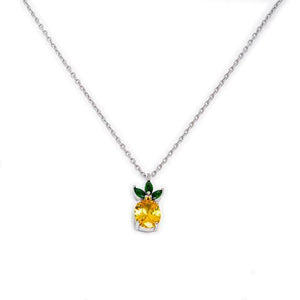 
            
                Load image into Gallery viewer, Asfour Crystal-Pineapple Necklace 925 Sterling Silver (N1071)
            
        