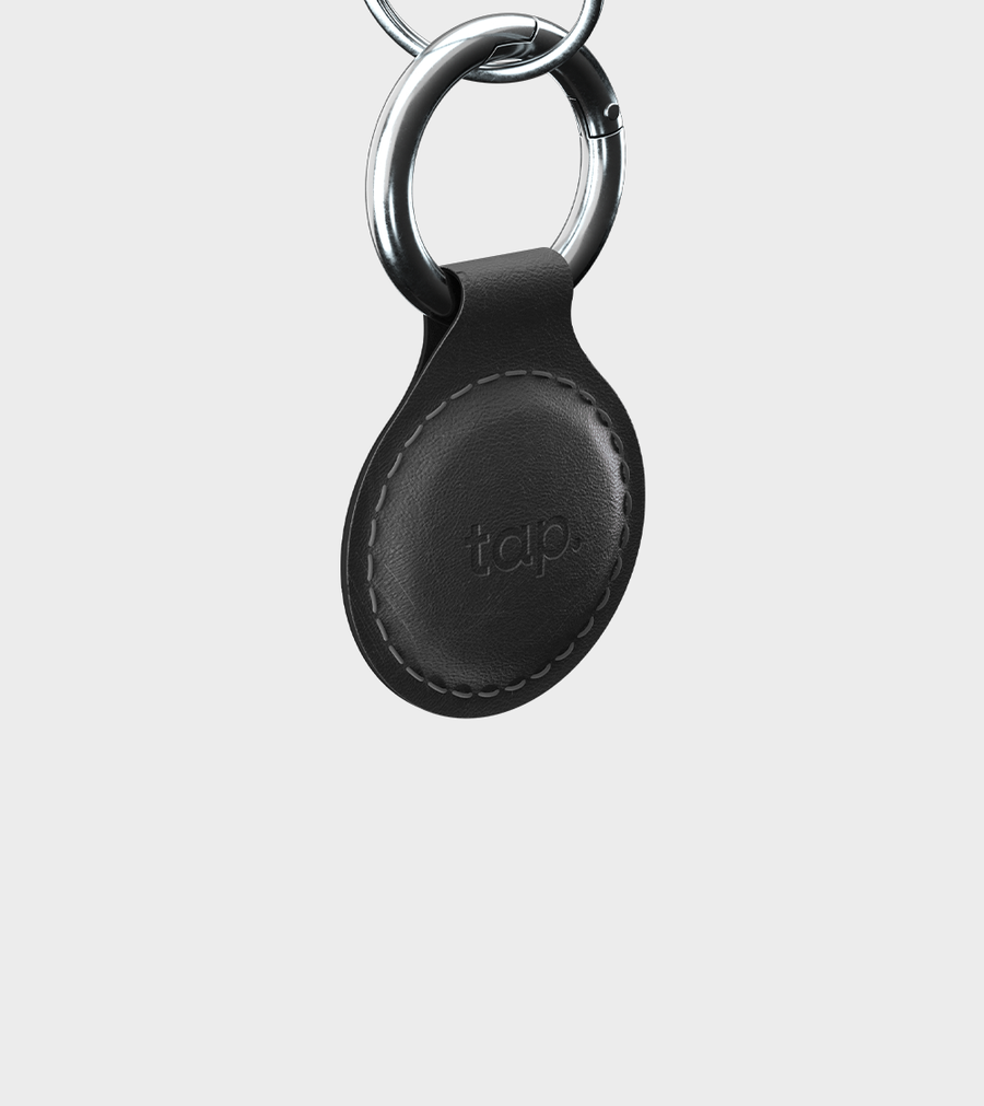 Tap NFC Keychain - Share Everything With A Tap Handmade Natural Leather Black