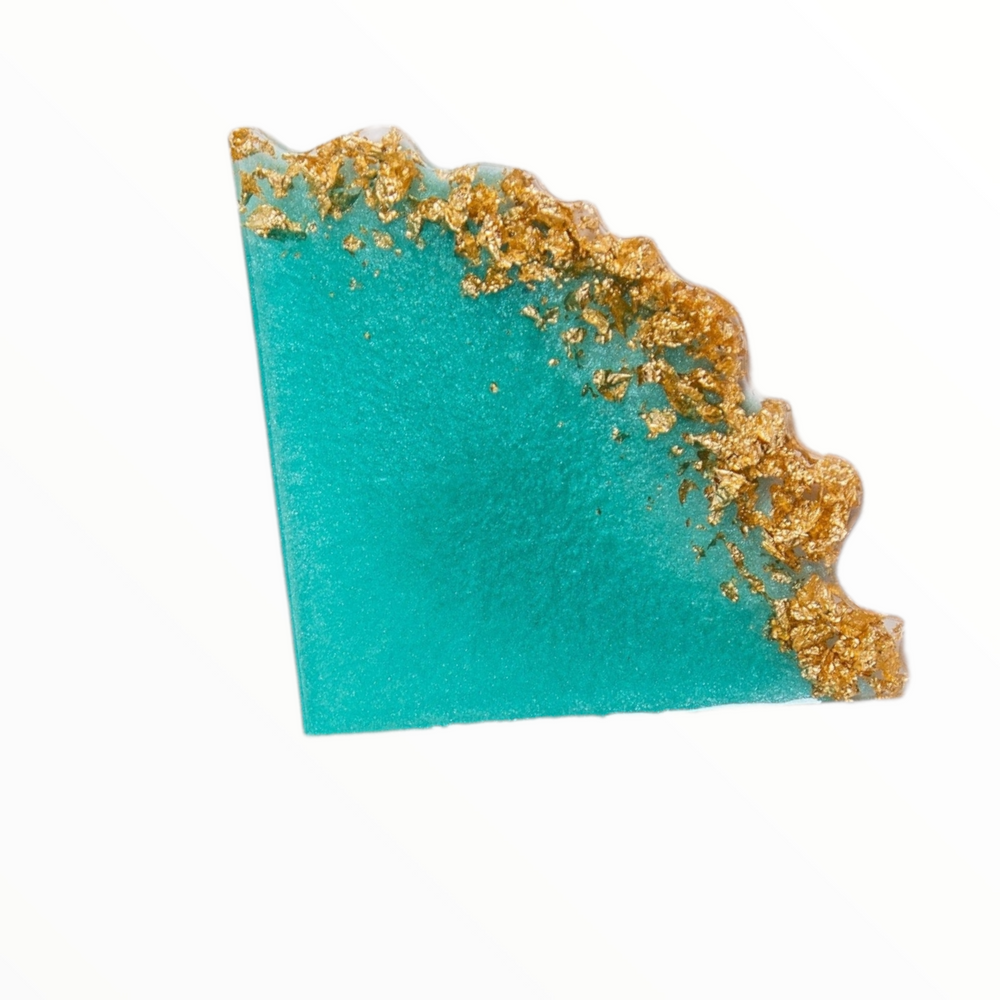 Jado's-Resin Quarter Coaster Green