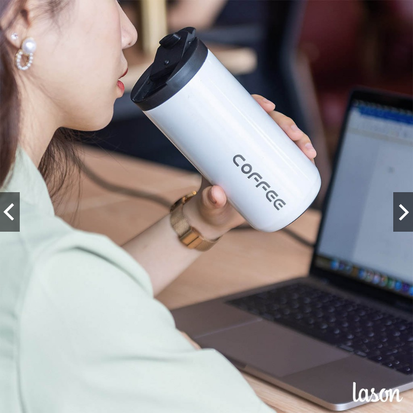 Insulated Vacuum Coffee Cup “White"