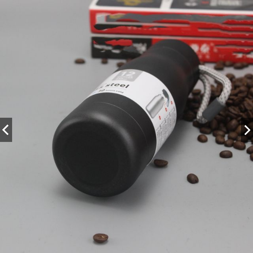 Stainless Steel Vacuum Insulated Bottle 'Black' 400ML
