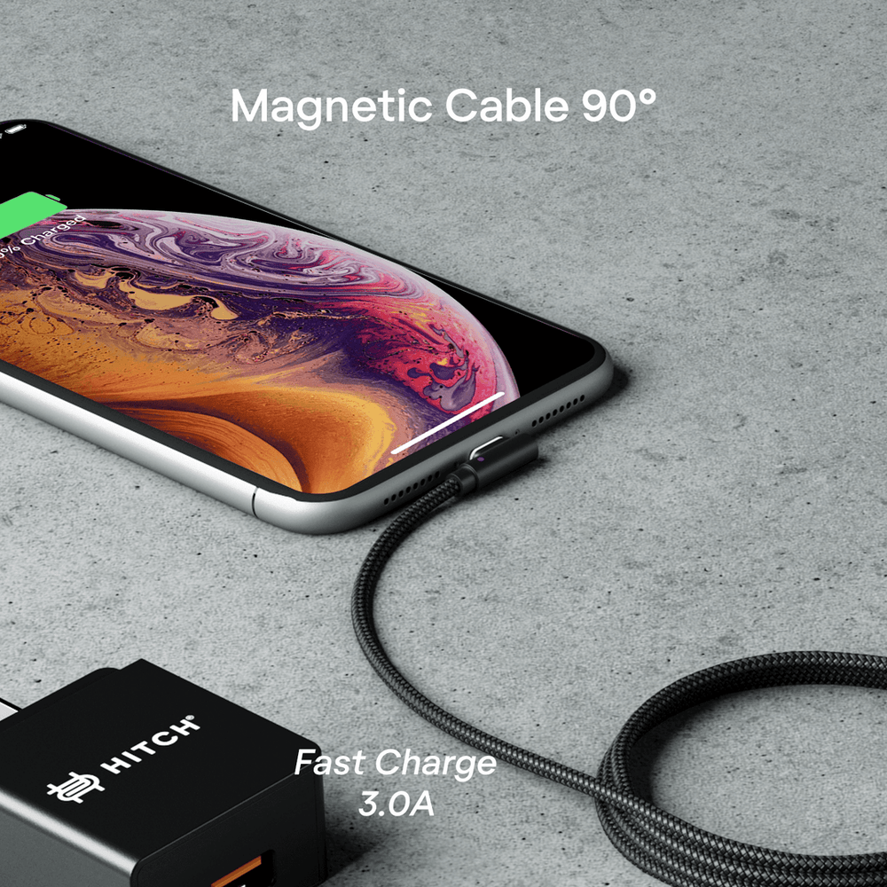 Hitch-Magnetic Cable 90*  3A-18W 1.5m