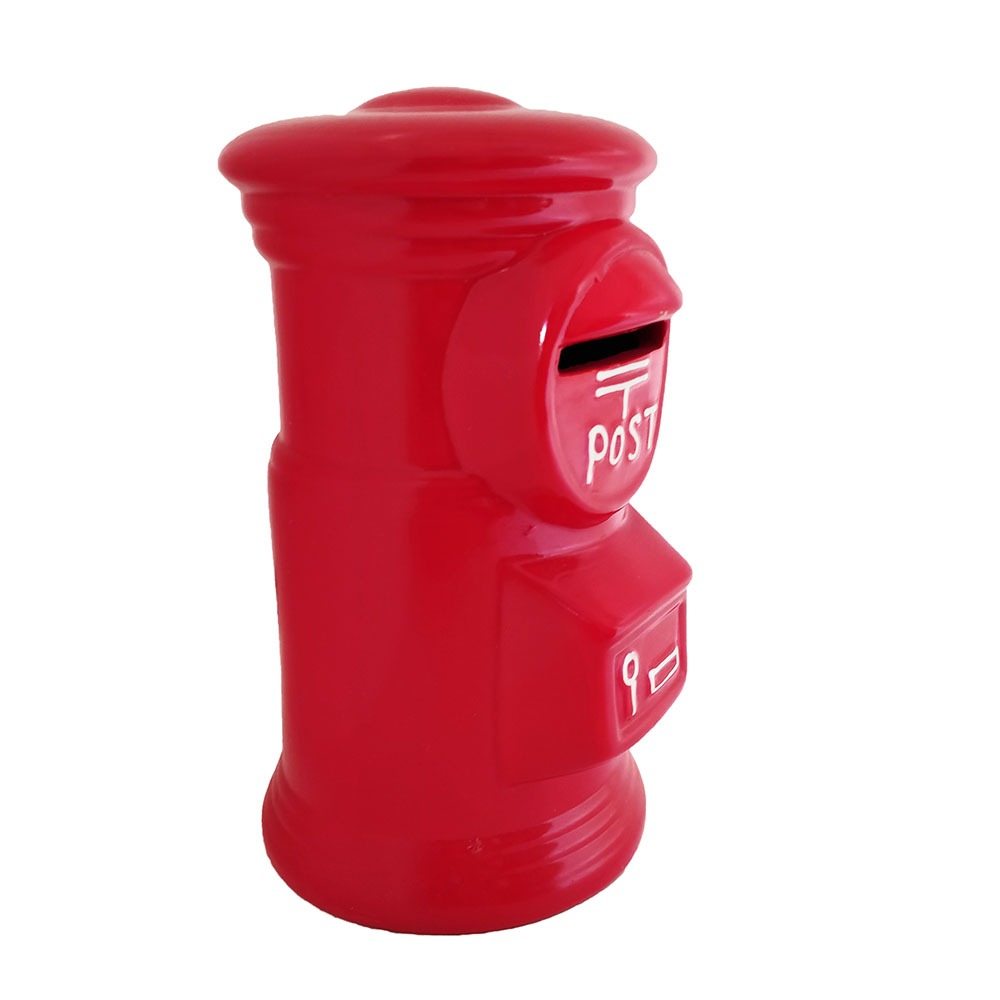 OddBits-Small Ceramic Mail Box"Red"