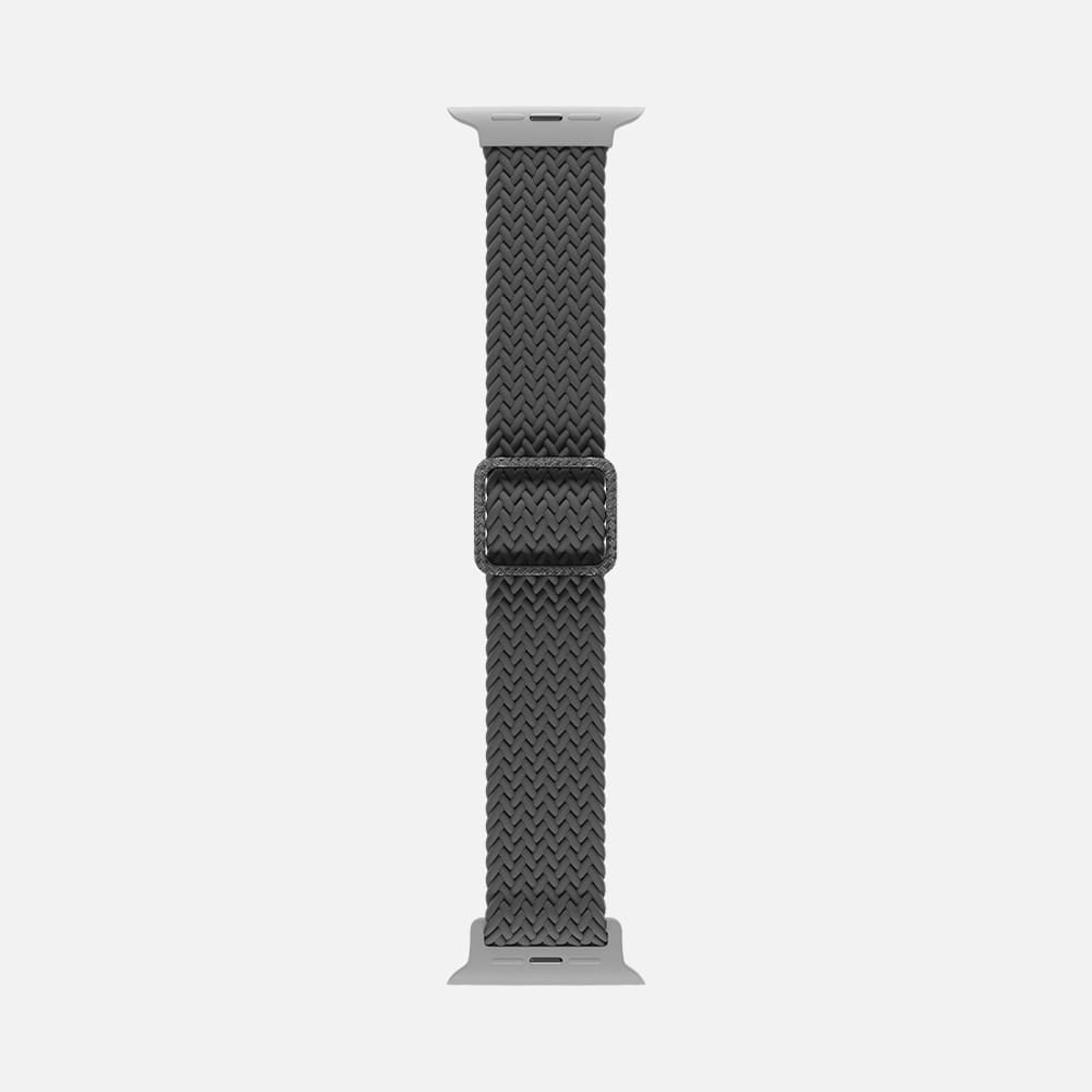 Hitch-Flexible Braided Solo Loop For Apple Watch 'Grey' Size 42:44