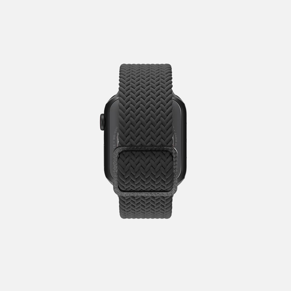 Hitch-Flexible Braided Solo Loop For Apple Watch 'Grey' Size 42:44