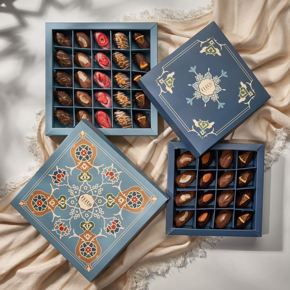 
            
                Load image into Gallery viewer, Fleur Chocolate-16 Pieces Premium Medjool Dates With Belgian Chocolates
            
        