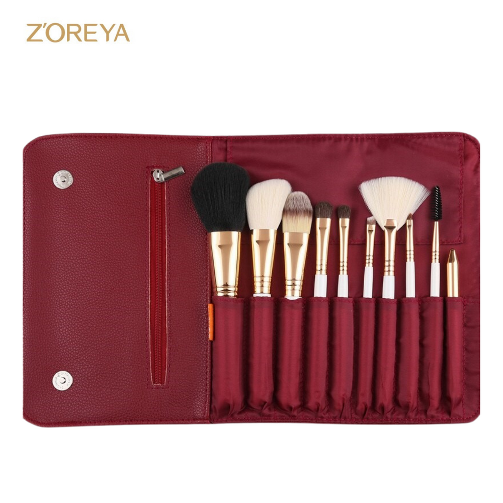 
                  
                    Z'OREYA-10 PCS ROSE GOLD/RED Premium Quality Brush set
                  
                