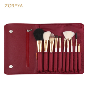 
            
                Load image into Gallery viewer, Z&amp;#39;OREYA-10 PCS ROSE GOLD/RED Premium Quality Brush set
            
        
