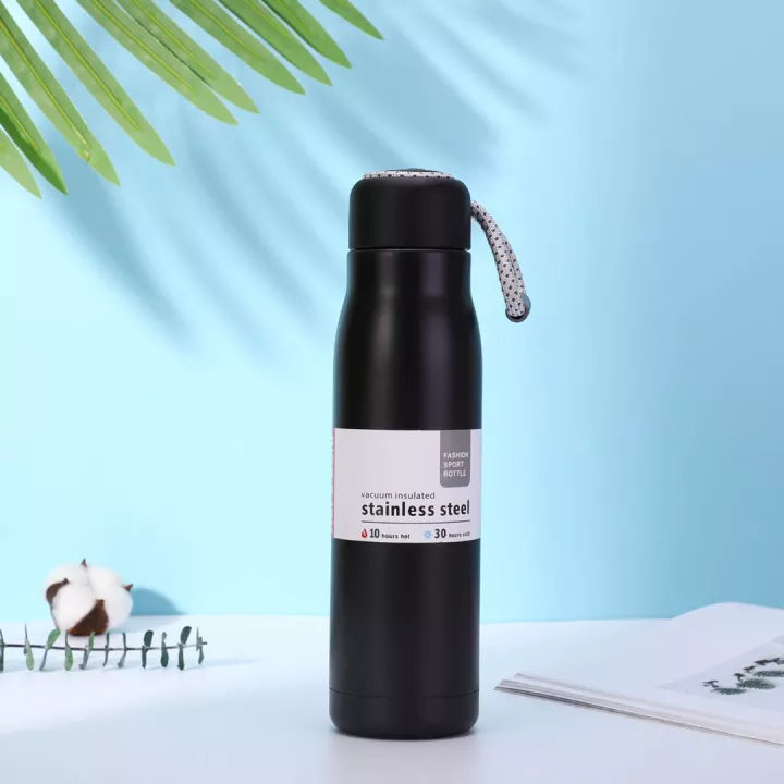 Stainless Steel Vacuum Insulated Bottle Black 500ML