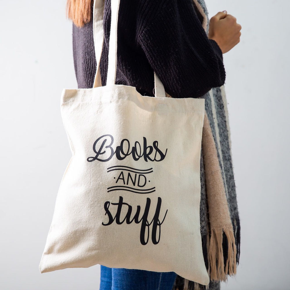 Cloth Bag-Books And Stuff Tote Bag