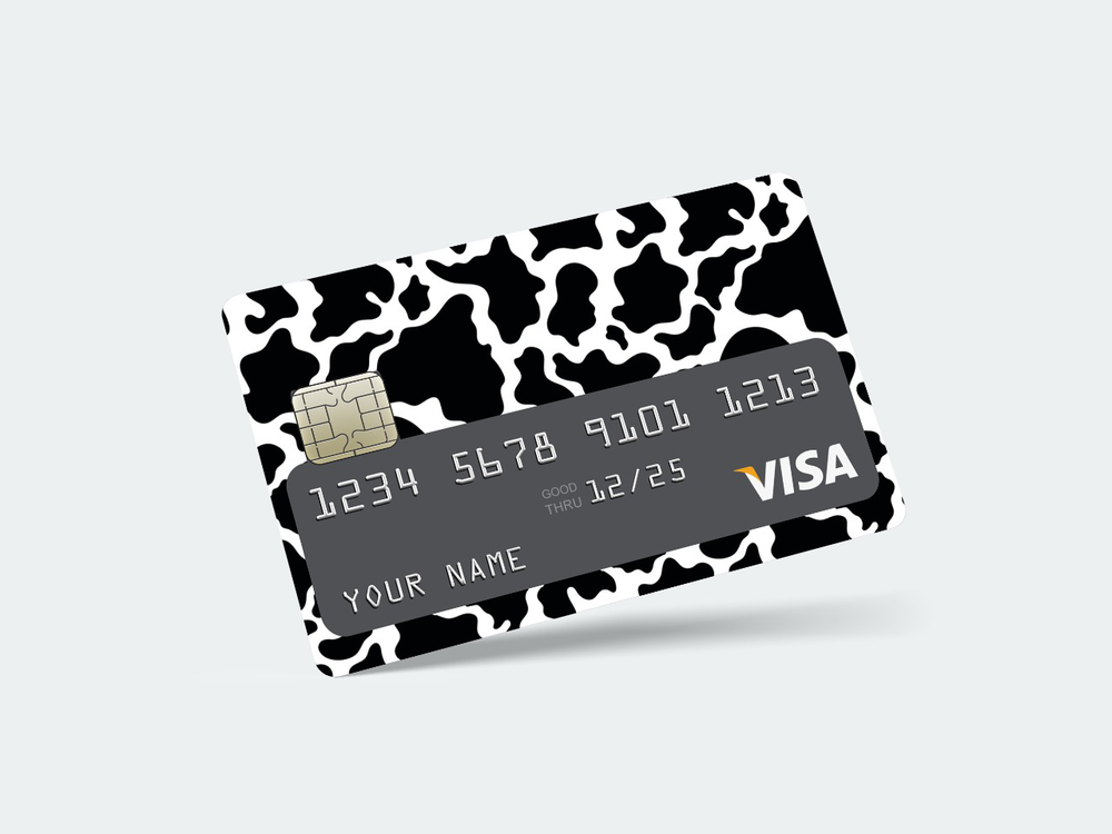 PrintZ-Bank card sticker Cow Pattern