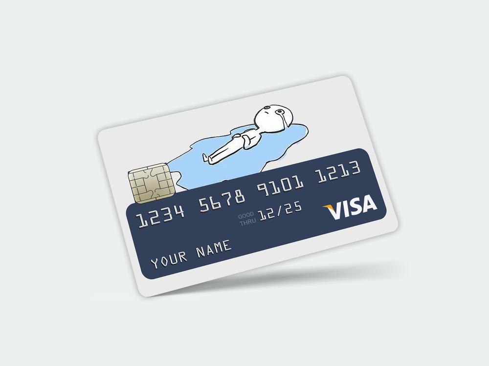 PrintZ-Bank Card Sticker Crying Meme