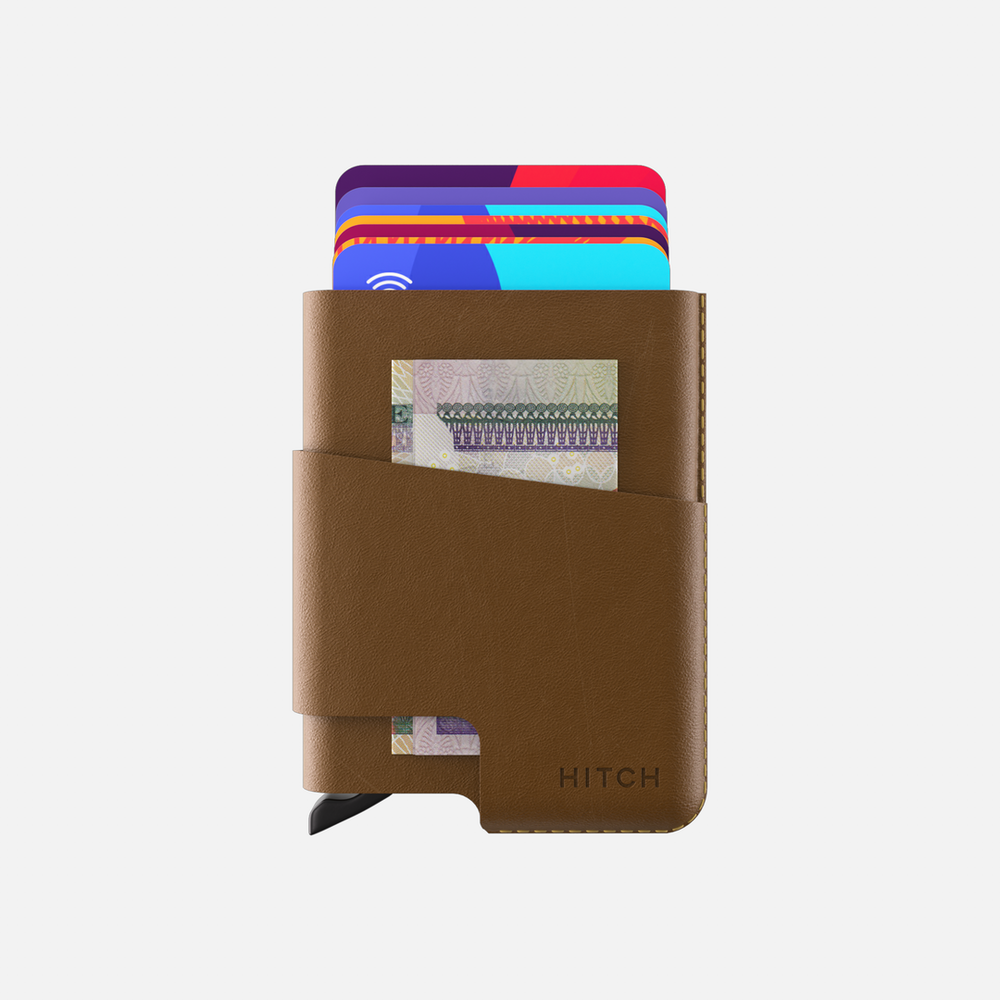 Hitch-Cut Out Card Holder Wallet With RFID Blocking Function 
