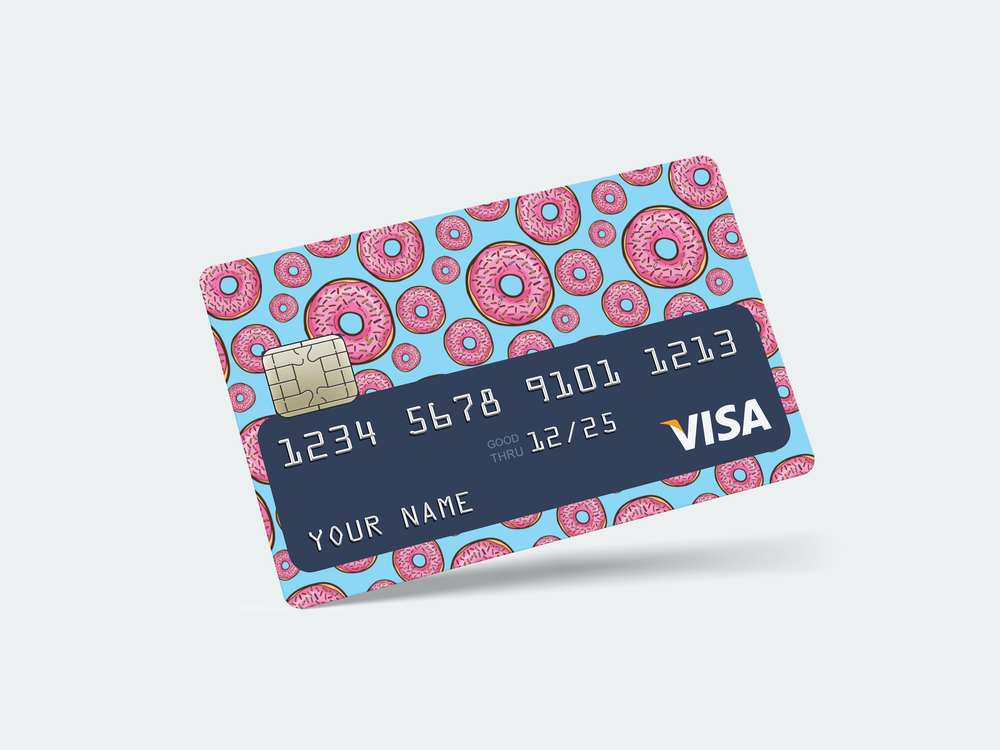 PrintZ-Bank Card Sticker Donuts