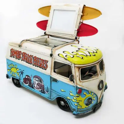 OddBits-Vintage VW Bamber Mid Bus Van Model"Blue"
