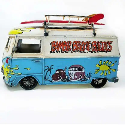 OddBits-Vintage VW Bamber Mid Bus Van Model"Blue"