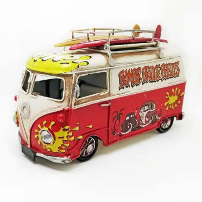 OddBits-Vintage VW Bamber Mid Bus Van Model"Red"