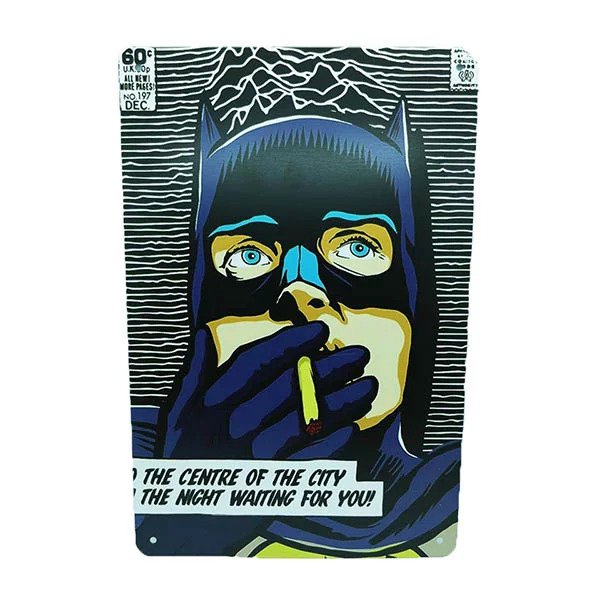 OddBits-Vintage Tin Signs Smoking Batman