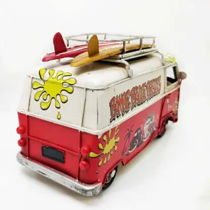 OddBits-Vintage VW Bamber Mid Bus Van Model"Red"