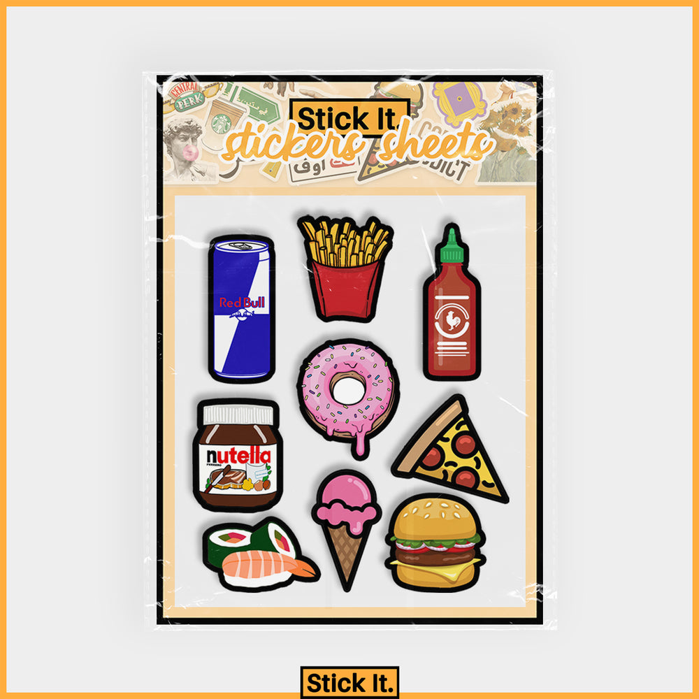 Stick It-Food Lovers Stickers Sheet