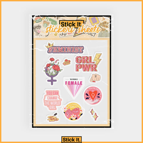 Stick It-GRL PWR Stickers Sheet