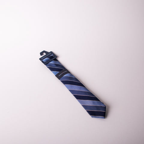 Tommy Hilfiger-Stripe Silk Tie "Blue shades"