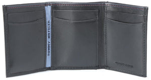 Tommy Hilfiger-Men's Leather Oxford Slim Trifold Wallet "Black"