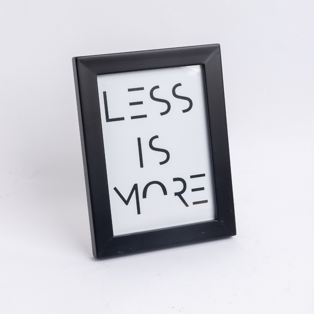 Less is more 