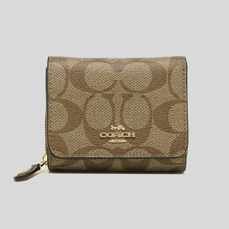 Coach-Small Trifold Wallet In Signature Canvas 