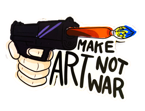 Madd-Make Art Not War Coaster