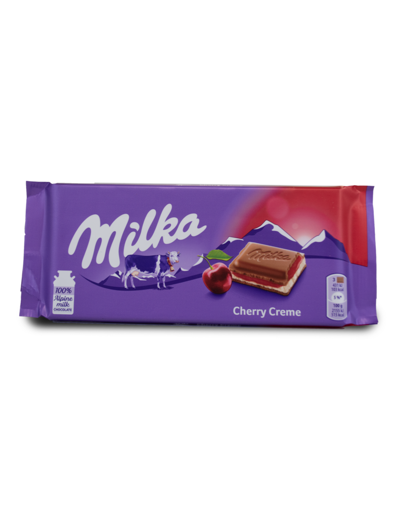 Milka-Cherry Creme Chocolate Bar 100g