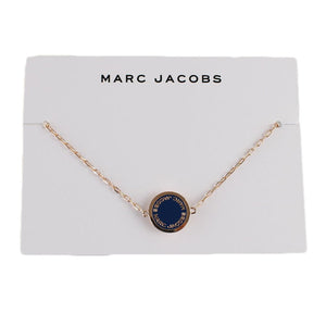 
            
                Load image into Gallery viewer, Marc Jacobs-MARC JACOBS Navy/Rose Gold Logo Disc Enamel Bracelet
            
        