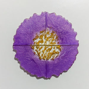 
            
                Load image into Gallery viewer, Jado&amp;#39;s-Resin 4 Piece Coaster (Violet)
            
        