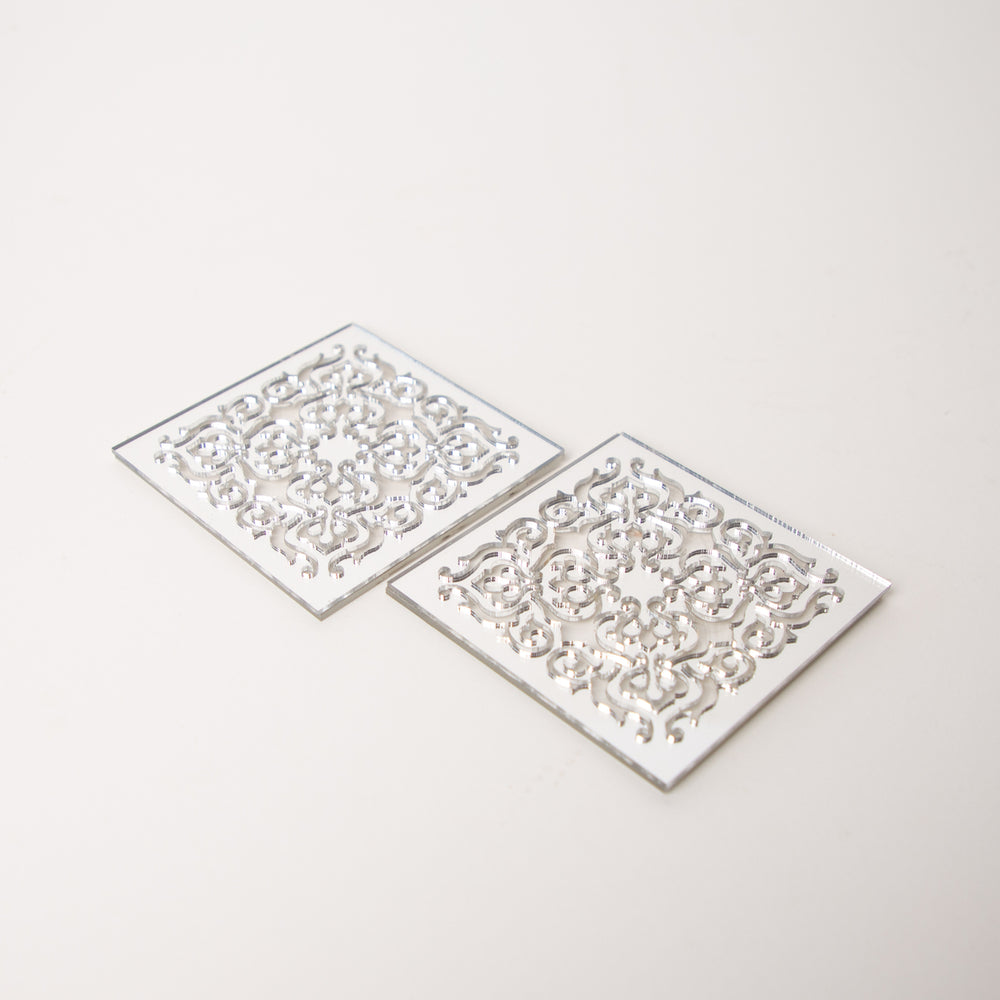 Zee Designs-Motif Silver Coasters