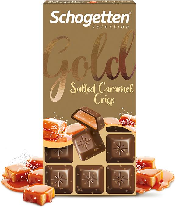 Schogetten-Gold Salted Caramel Crisp Chocolate Bar