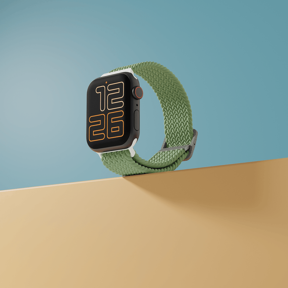 Hitch-Flexible Braided Solo Loop For Apple Watch 'Mint' Size 42:44