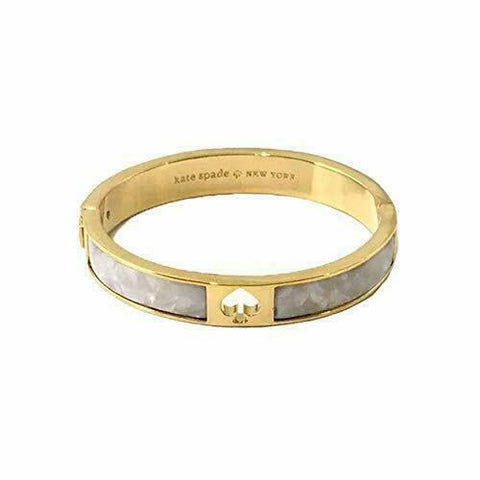 Kate Spade-Hinge Bangle Mother of Pearl Hole Punch Bracelet