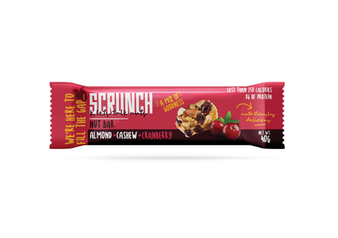 Scrunch-Almond Cashew and Cranberry Bar