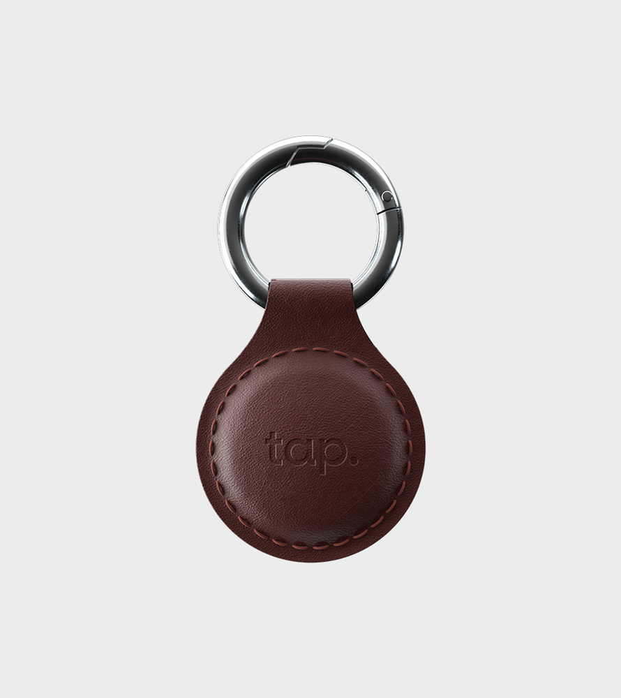 
            
                Load image into Gallery viewer, Tap NFC Keychain-Share Everything With A Tap Handmade Natural Leather Brown
            
        