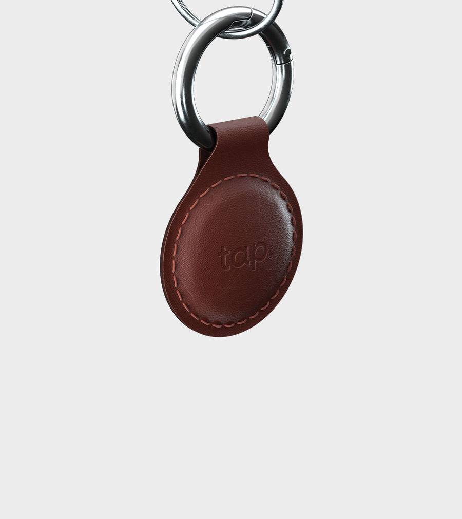 Tap NFC Keychain-Share Everything With A Tap Handmade Natural Leather Brown