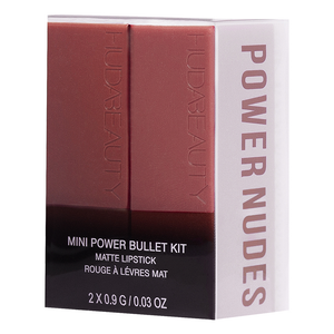 HUDA BEAUTY-MINI POWER BULLET MATTE LIPSTICK DUO 'Power Nudes'
