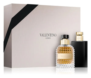 Valentino-Uomo 100ml EDT Gift Set With 100ml Aftershave Balm For Him